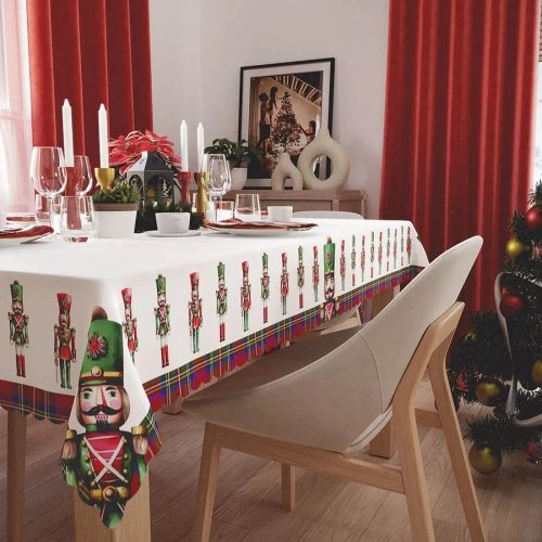 PBN279 Dziadki do orzechów Obrus świąteczny Markizeta