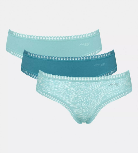 GO Crush C3P Hipster Damskie 3-pak Sloggi - V007 turkusowe