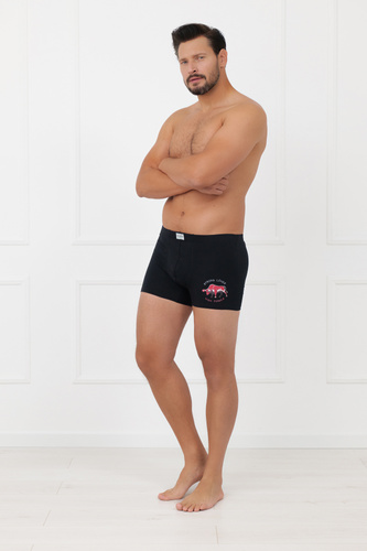 Bokserki męskie Fernando Italian Fashion bawełna elastan dopasowane-czarny
