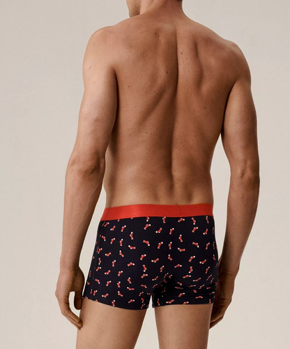 Bokserki 2GMH-027/25 Atlantic granatowe – męskie bokserki z bawełny w świątecznym pudełku