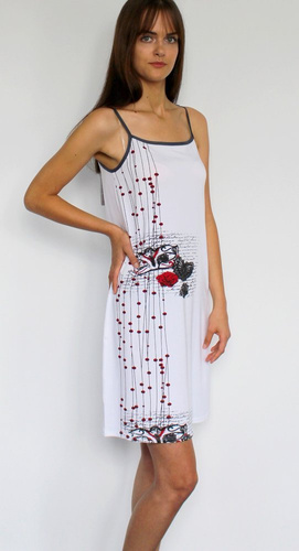 428 Alejandra III Koszula nocna na ramiączkach Forex - biały