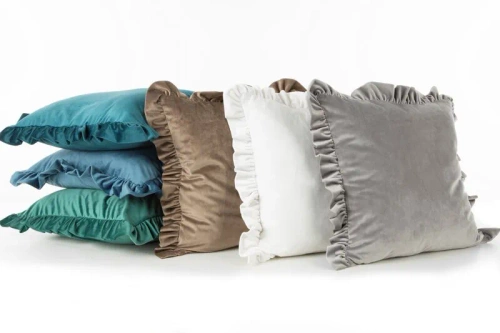 Brenda Poszewka dekoracyjna z falbanką Eurofirany kremowy