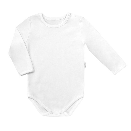 090 Body niemowlęce z długim rękawem "Basic" Nicol - biały
