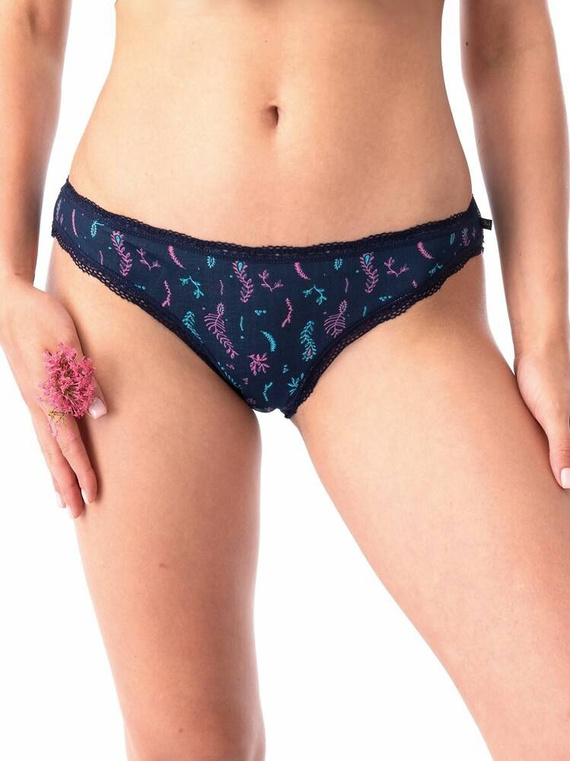 LPR 535  A'2 Figi damskie 2-pak Key granatowy różowy