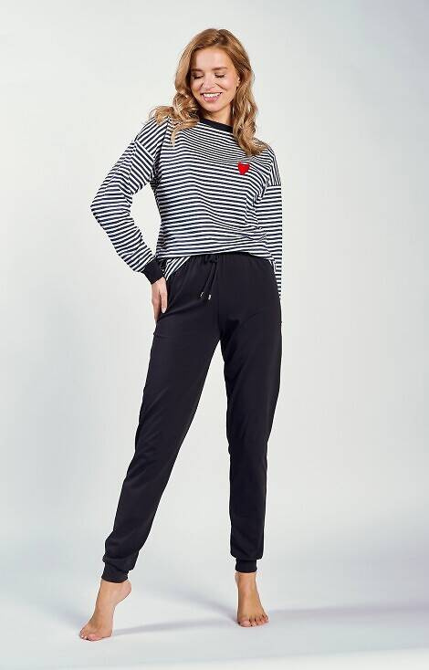 3219 Trudy Piżama damska Taro - granatowy