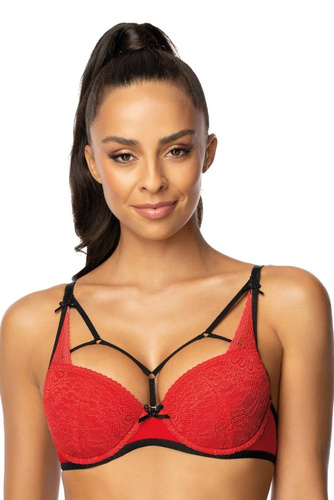 M-3636/11 Loren Biustonosz Push-up Mat czerwony