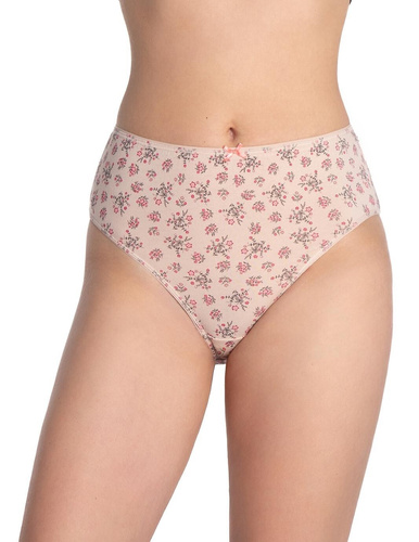 Figi damskie Lama L-120 BI-97 – bawełniane bikini, 3-pak w odcieniach beżu i brązu