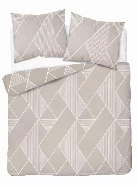 5029 A Pościel z mikrofibry geometria Detexpol beżowy