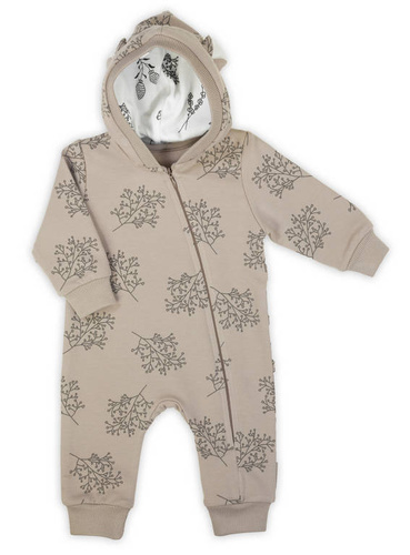 183271 Gaja Pajac dresowy z kapturem Nicol - beżowy