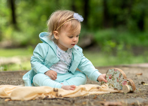 Aromatyczne listki Bluza dresowa Nini turkusowy