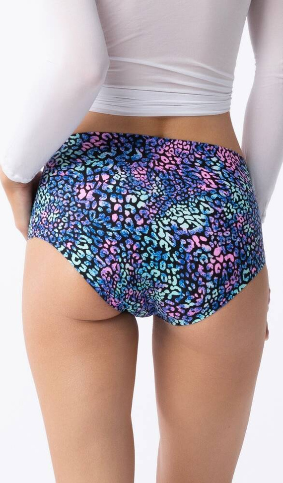 Illusion Simple Maxi Figi Damskie Julimex- niebieski