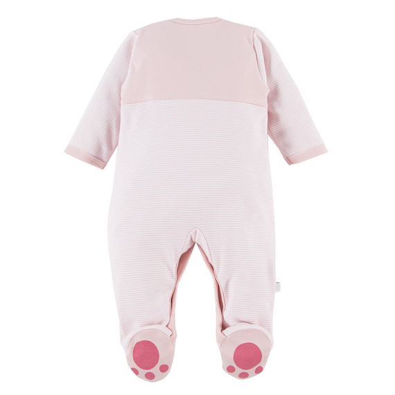 Big Bear Pajac niemowlęcy Eevi - różowy paski