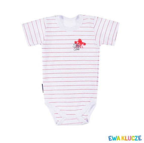 Body niemowlęce krótki rękaw LITTLE STAR Ewa Klucze druk
