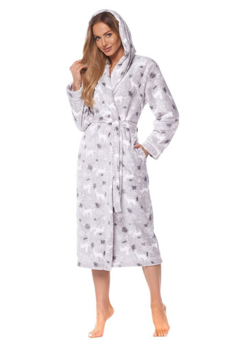 2126 Winter Długi Szlafrok Damski L&L - crystal