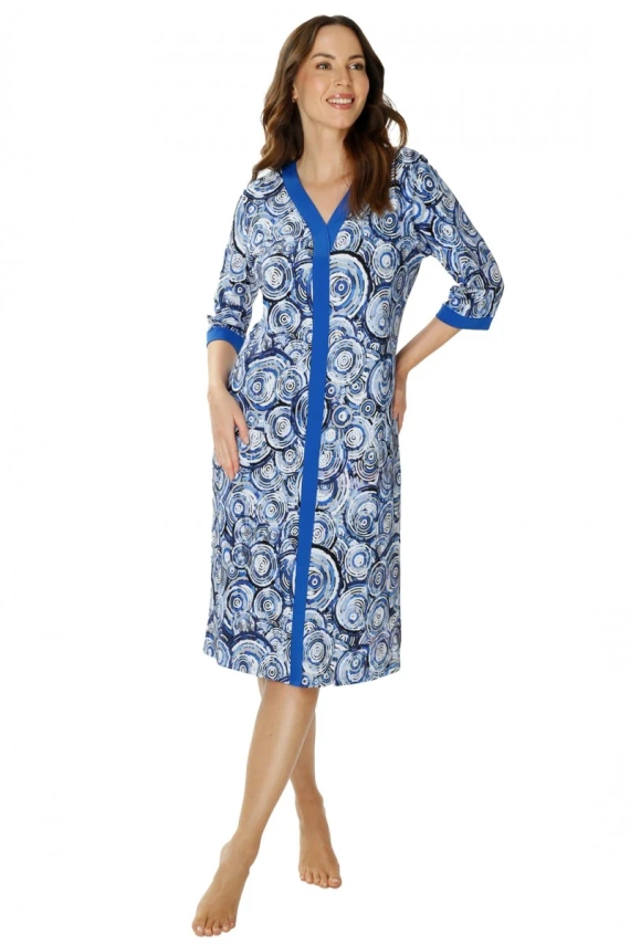 86671 Irene Koszula nocna Mewa druk niebieski