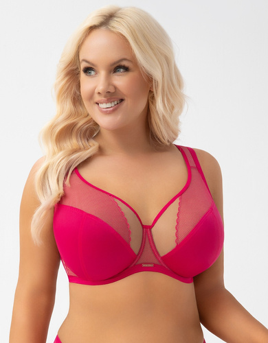 Gorsenia K 441/1 Luisse biustonosz soft amarant duży biust komfort