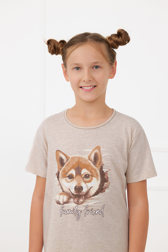 Piżama dziewczęca Shiba Italian Fashion 100% bawełna szorty