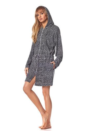 9118 Szlafrok damski L&L- różowy