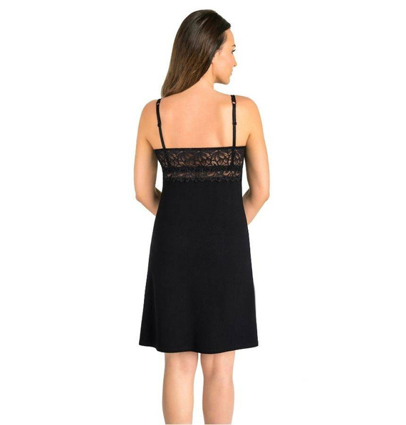 2813 Esso koszula nocna na ramiączkach Teyli - czarny