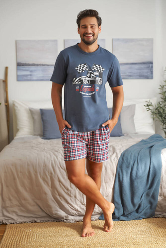 5353 Piżama Męska Doctor Nap - deep blue
