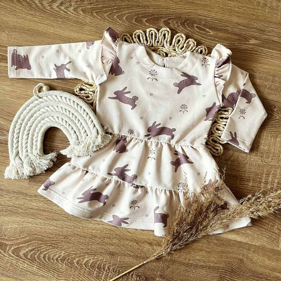 SE027 Sukienka z długim rękawem Mamatti