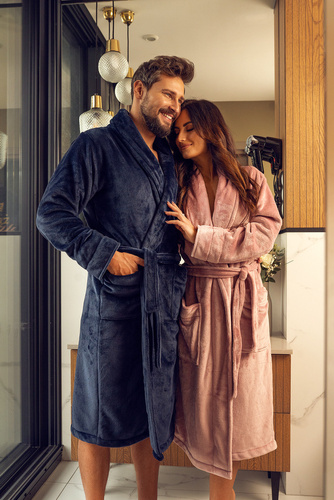 Matteo Szlafrok męski ByShelly - granatowy