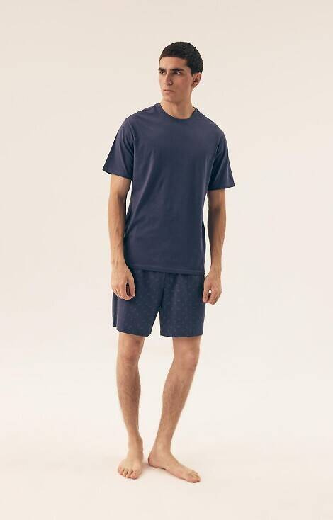 42601 Shore Piżama Męska Core Henderson - steel blue