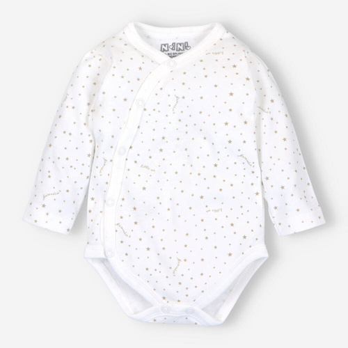 ABN-3340 Stars Body kopertowe z bawełny organicznej Nini ecru