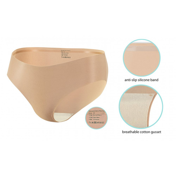 Figi laserowe z silikonem Sesto Senso sabia beżowy