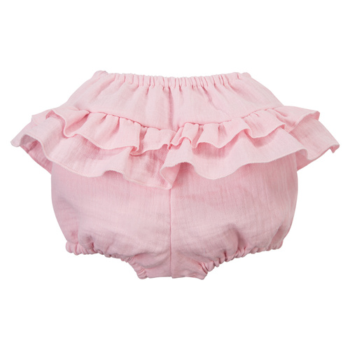 Bloomersy niemowlęce Eevi Cherry muślin bawełna różowe