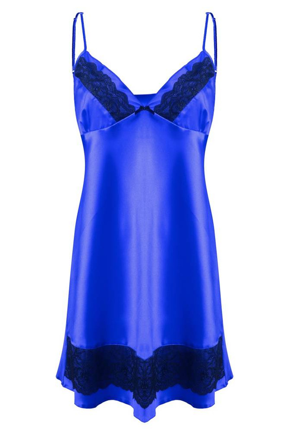 Iris Halka satynowa koszulka damska DKaren - modrak