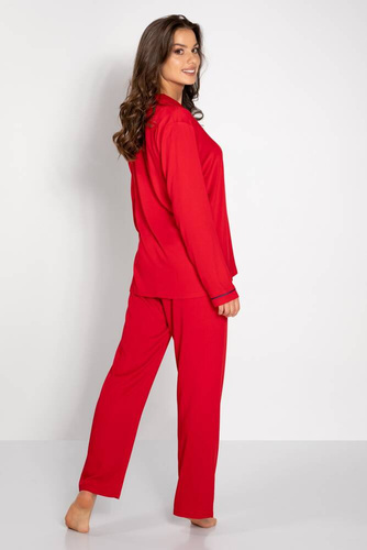 The One piżama rozpinana Momenti Per Me red