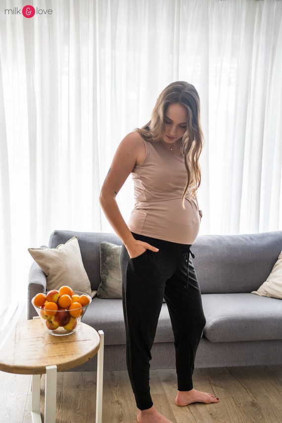 Spodnie ciążowe joggersy Milk&Love czarny