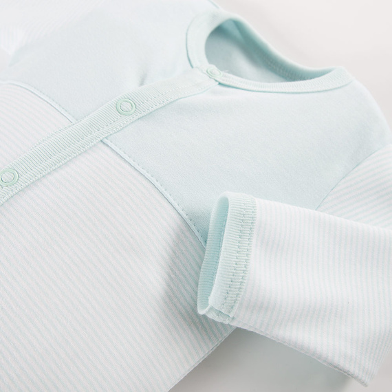 Big Bear Pajac niemowlęcy Eevi - miętowy paski