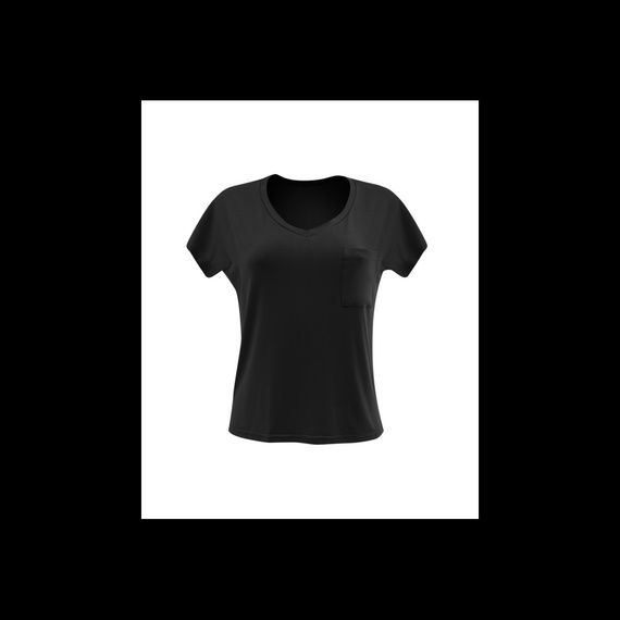 Marcela Koszulka damska krótki rękaw Sesto Senzo czarny