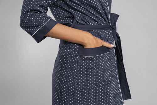 Szlafrok Damski Montana  Italian Fashion- granatowy 