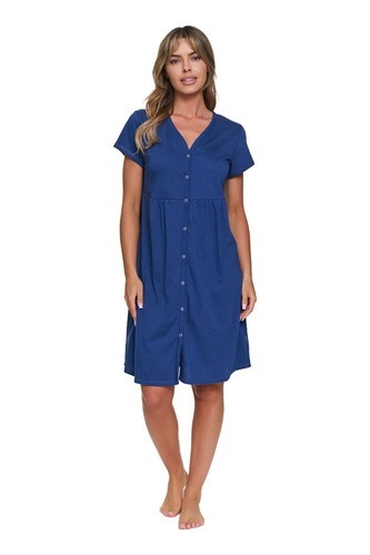 Koszula Ciążowa Doctor Nap 7547 100% Bawełna Do Karmienia Damska-indigo