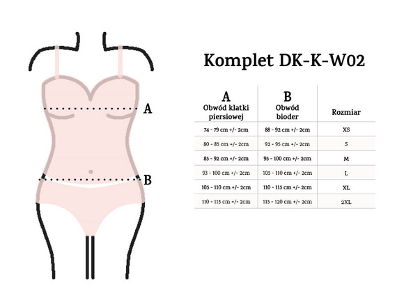 DK-K-W02 Komplet damski Dkaren - ecru