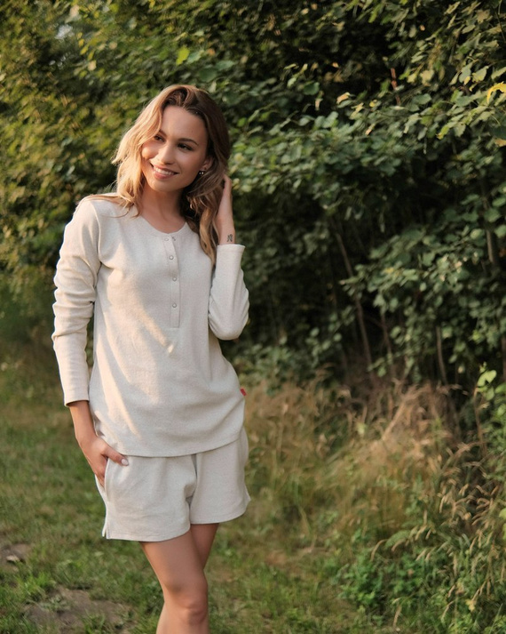 4303 Krótkie spodenki Piżamowe Doctor Nap - salt & pepper