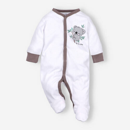 ABN-5207/BIA Sweets Koala Pajacyk z bawełny organicznej Nini biały