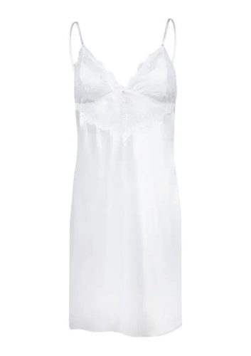 Frances Halka satynowa koszulka damska DKaren - biały