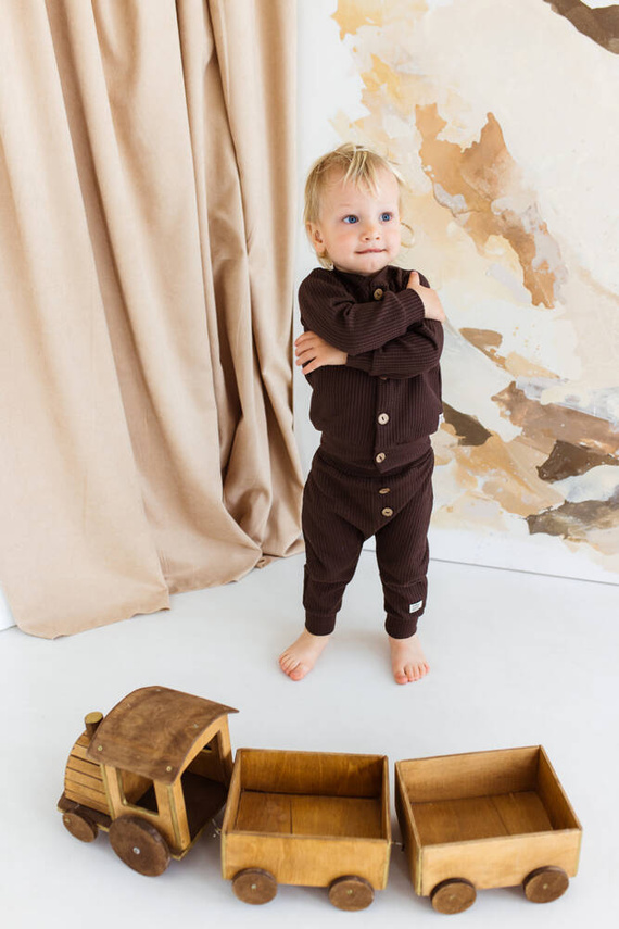 11249M "Natural Waffel" Bluza Makoma mocha