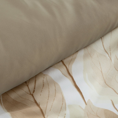 Pościel kwiatowa Dafne Design 91 dwustronna miękka z zamkiem elegancka brązowa