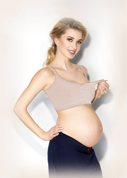 Easy bra biustonosz ciążowy i do karmienia - pudrowy różowy