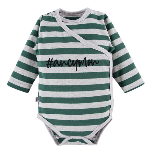 Ancymon Body rozpinane 2-pak Eevi - szary/zielony