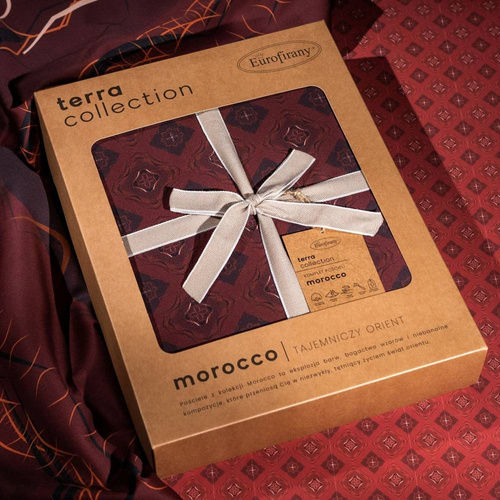 Morocco 2 pościel z makosatyny bawełnianej z geometrycznym wzorem Eurofirany