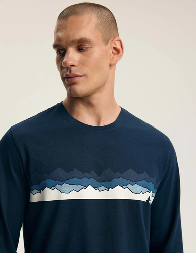 Henderson Froze 45492 Piżama Męska Długa 100% Bawełna Navy