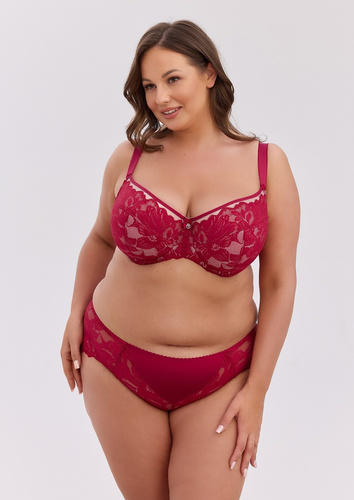 Gaia Mary BSM 1372 Bordowy Biustonosz Semi Soft Maxi z Fiszbinami