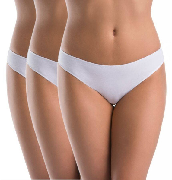 136-3 Wielopak Figi damskie Elisa Teyli - biały