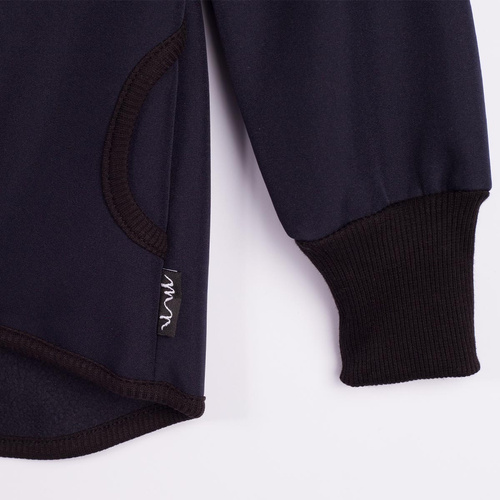 229004 Nicol Kurtka softshell chłopięca polar kaptur odblask- granatowa